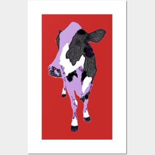 Cow Purple Posters and Art